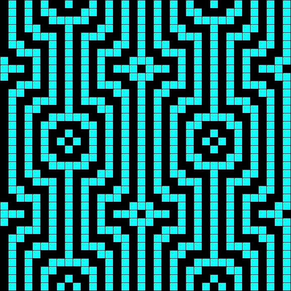 Knit grid pattern