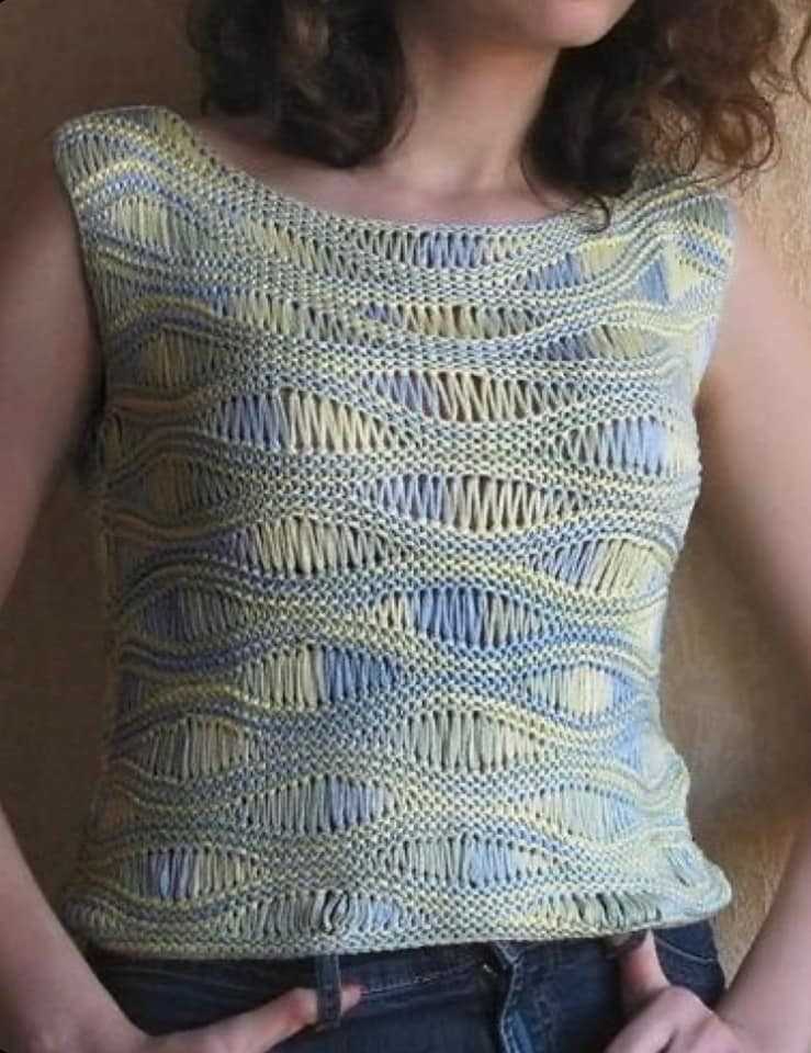 Knit sleeveless top pattern