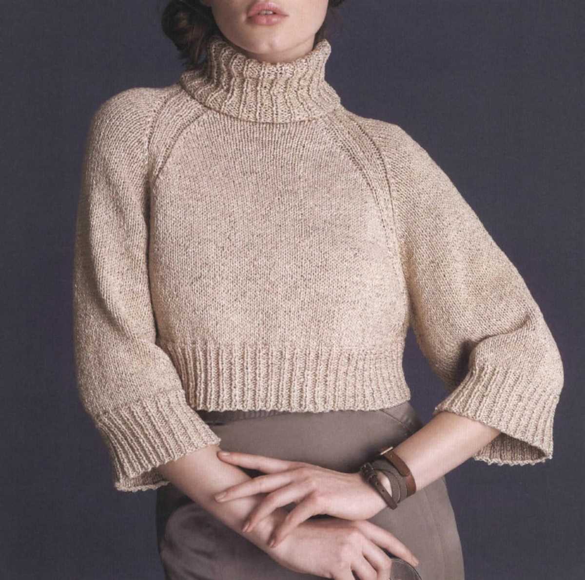 Cropped sweater knitting pattern
