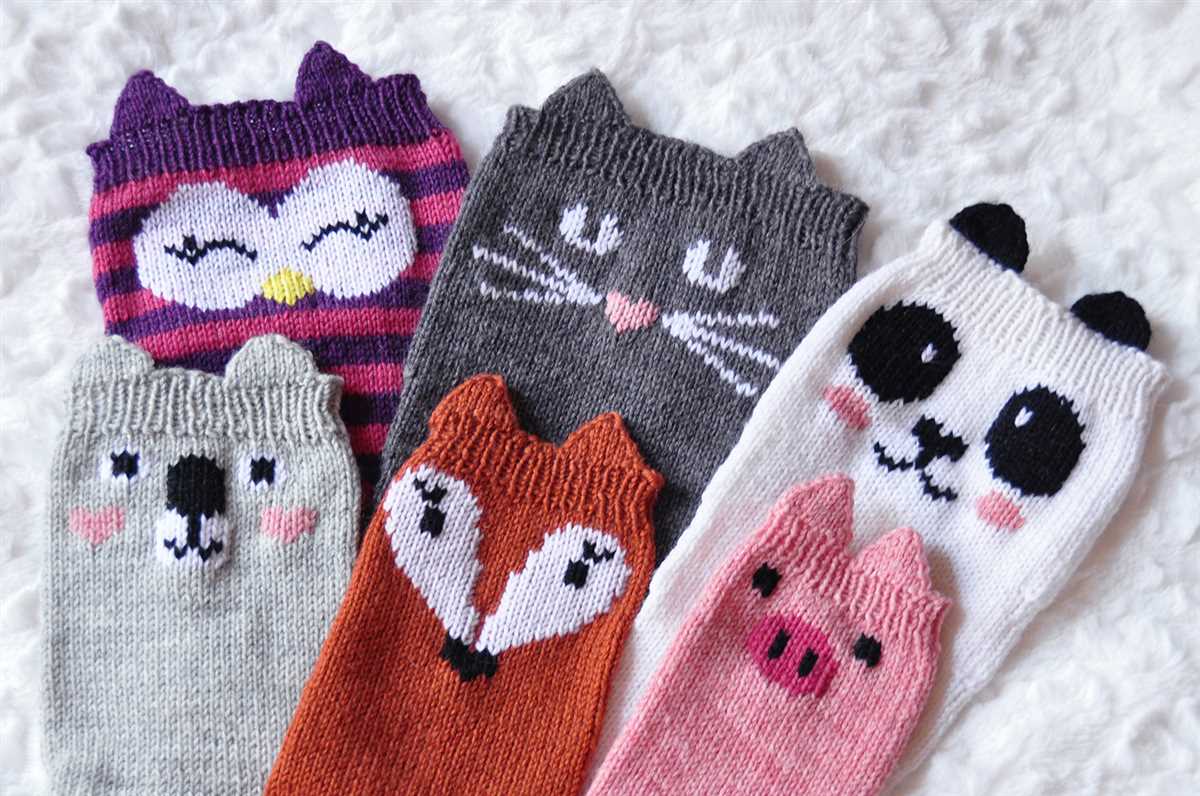 Animal socks knitting pattern