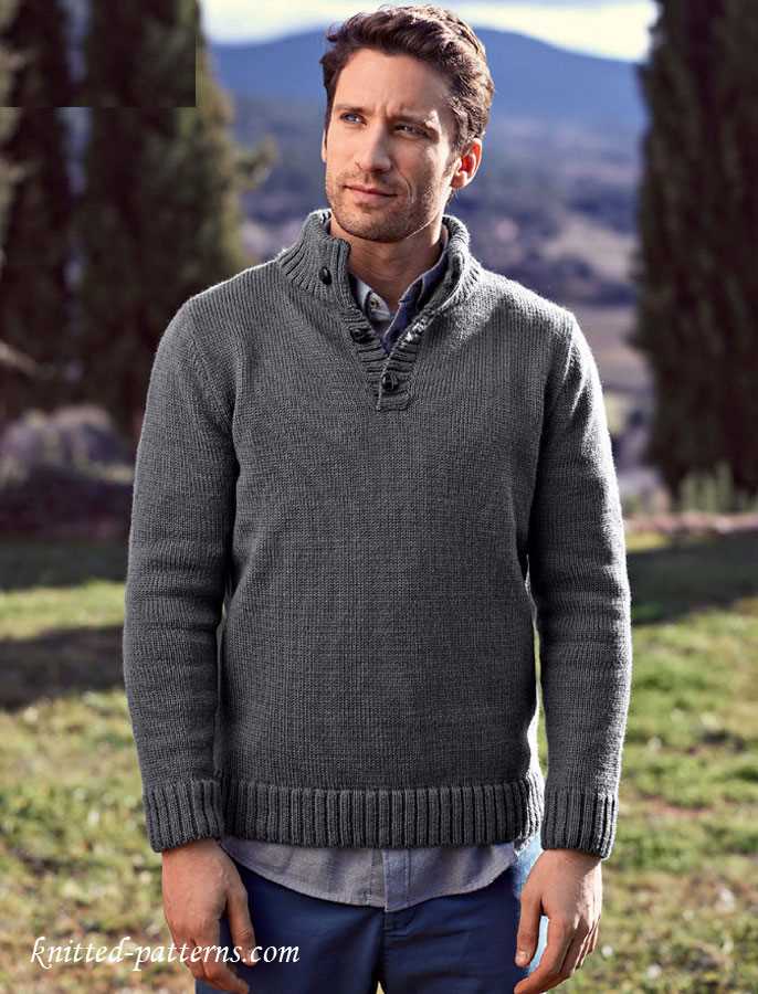 Mens sweater knit pattern