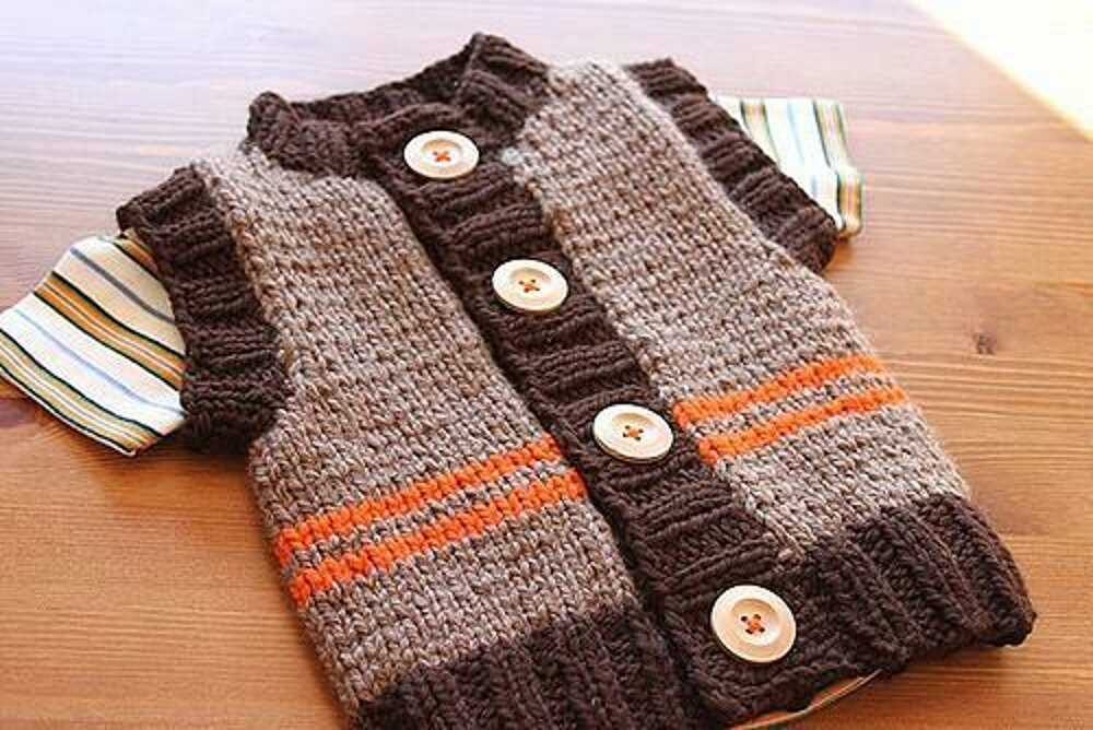 Chunky wool vest knitting pattern