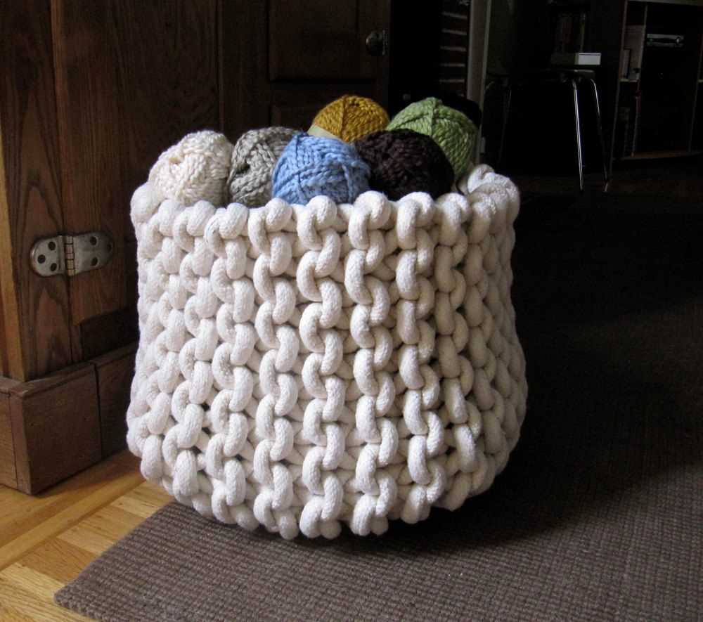 Basket pattern knitting