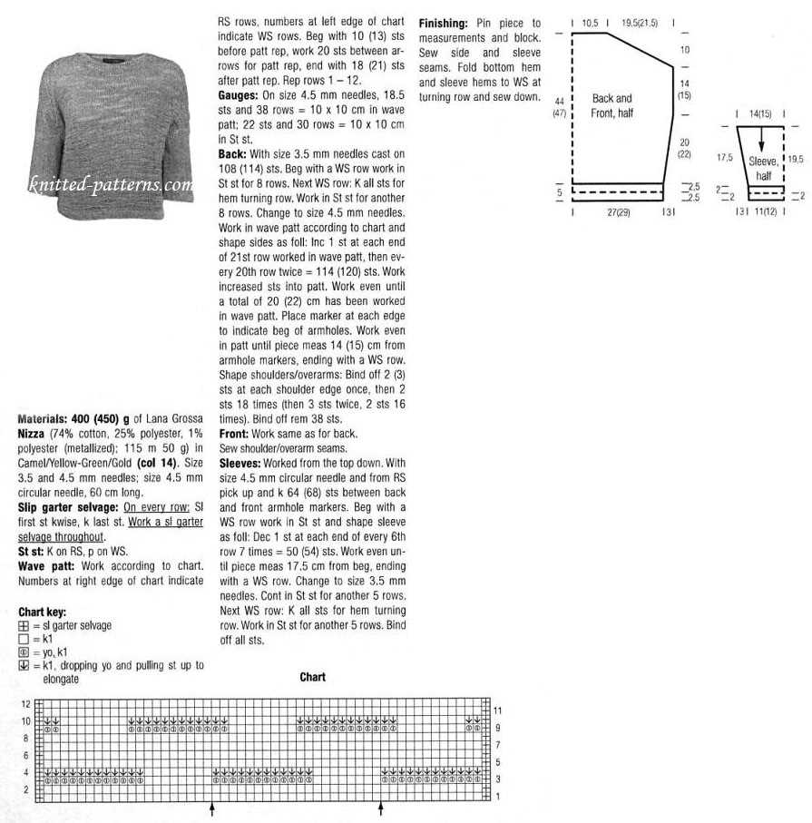 Knitting patterns for pullovers ladies