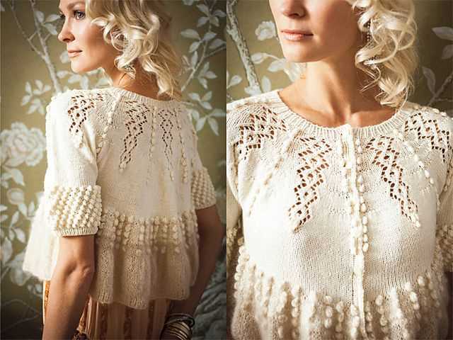 Peplum cardigan knitting pattern
