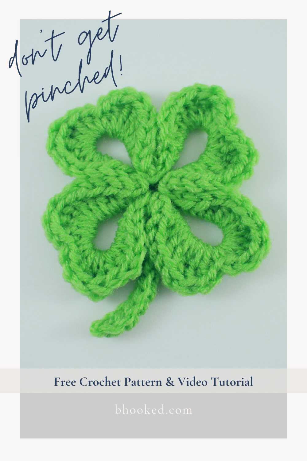 Knit shamrock pattern