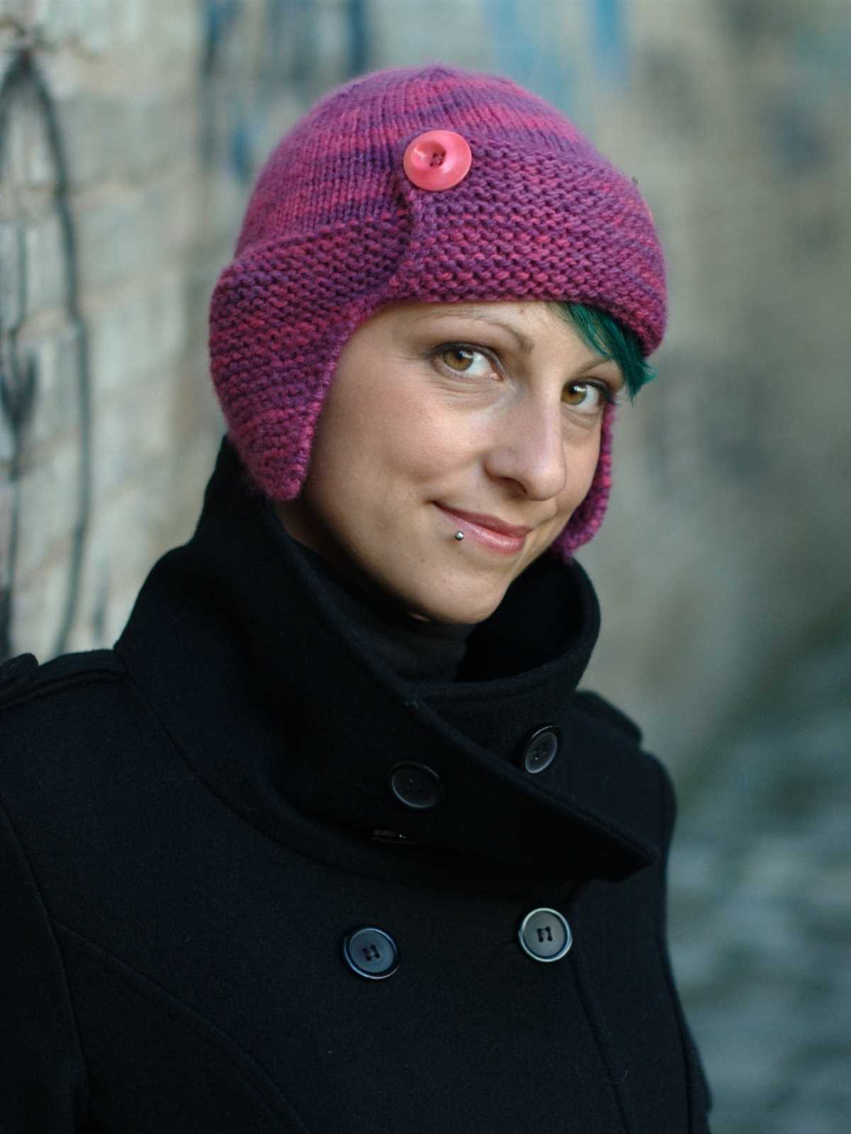 Aviator hat pattern knitting