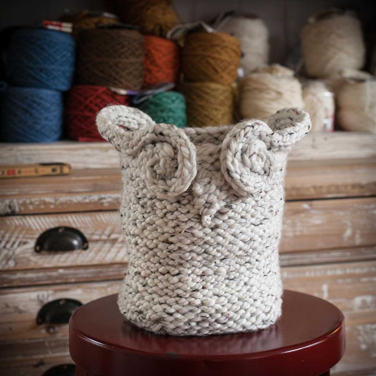 Easy knit basket pattern