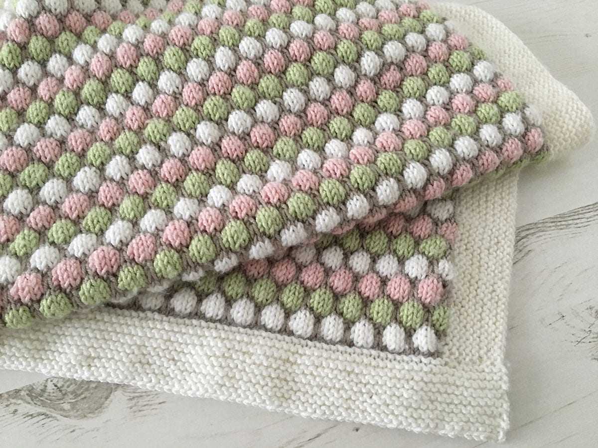 Bubble blanket knitting pattern