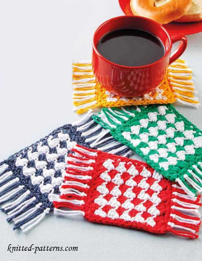 Knitted mug rug patterns