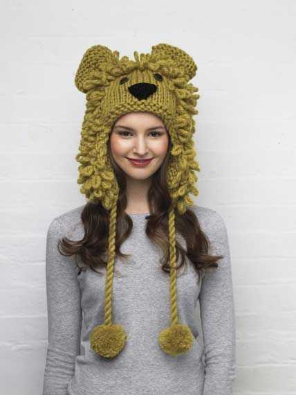 Knitted lion hat pattern