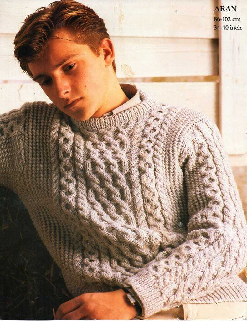 Free mens aran cardigan knitting patterns