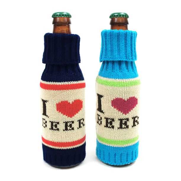 Knit beer bottle koozie pattern