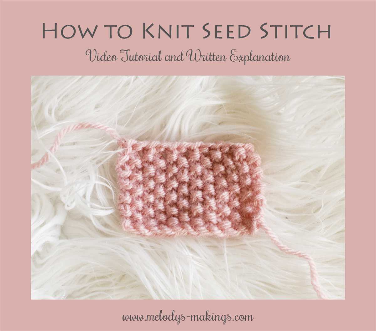 Knit seed stitch pattern