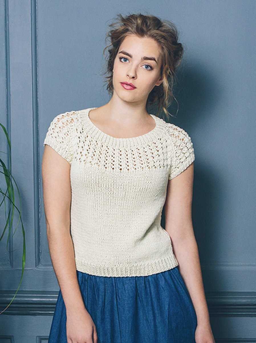 Free knitting patterns womens summer tops