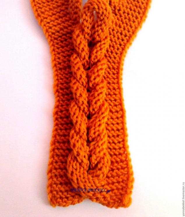 Braided cable knit headband pattern