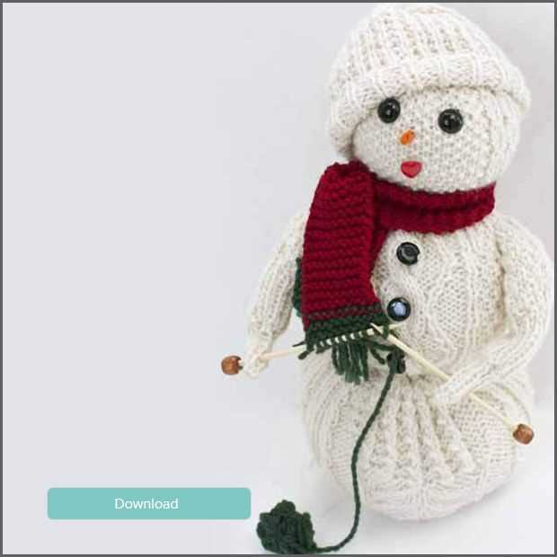 Knitting pattern for small snowman