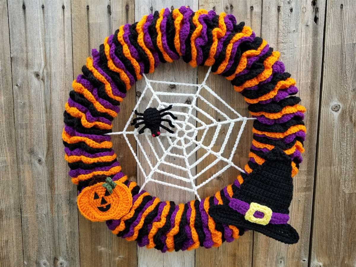 Free halloween wreath knitting pattern