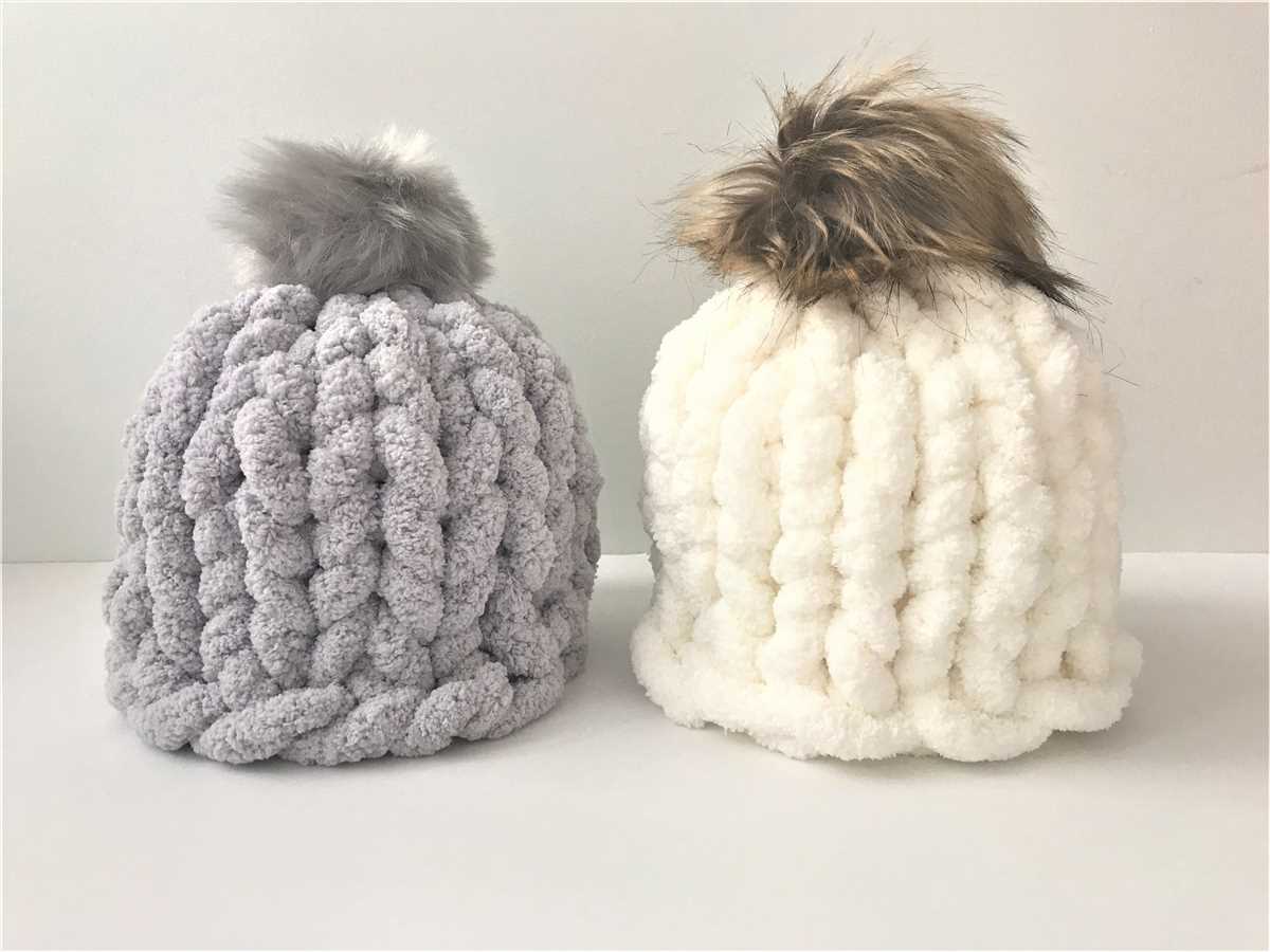 Chunky yarn knit hat pattern