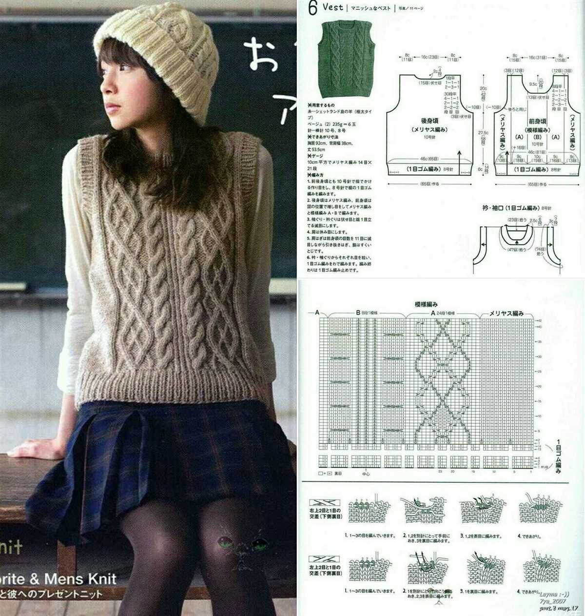 Pullover vest knitting pattern