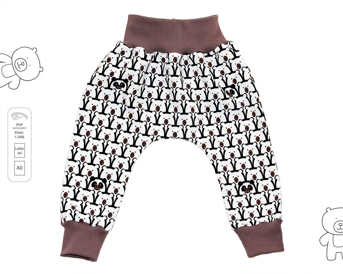 Knit fabric pants pattern