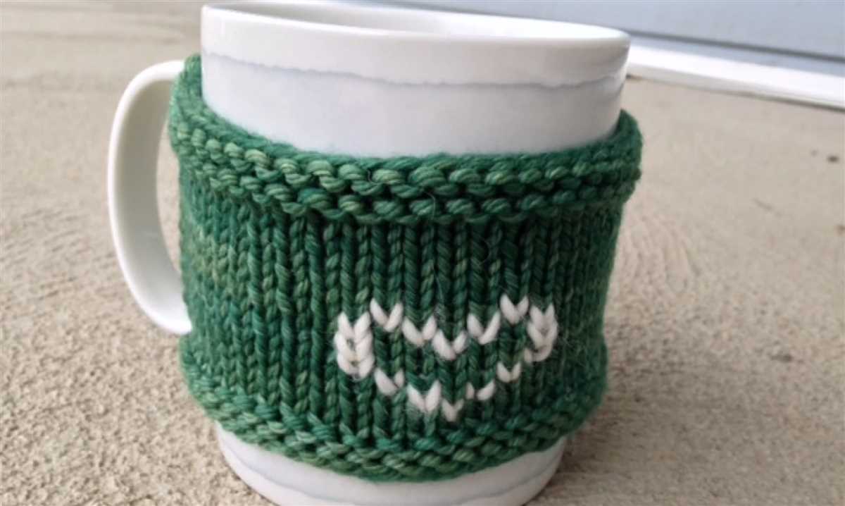 Knitted mug cozy free pattern