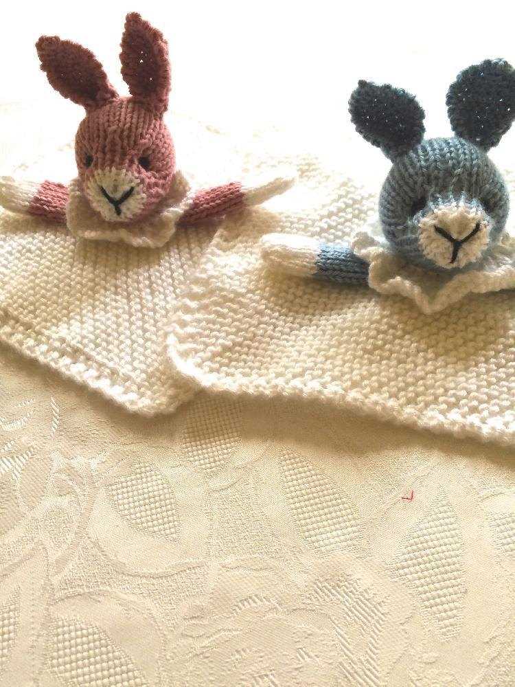 Free knitting pattern bunny blanket buddy