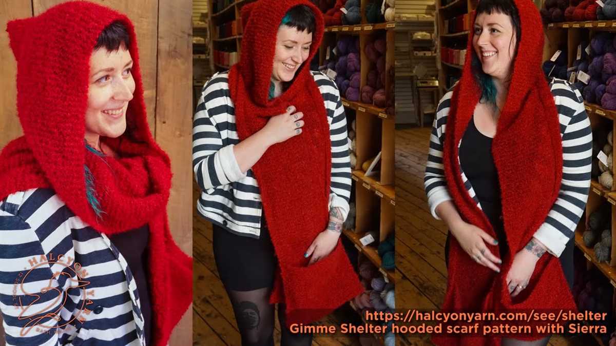Hooded scarf knitting pattern easy