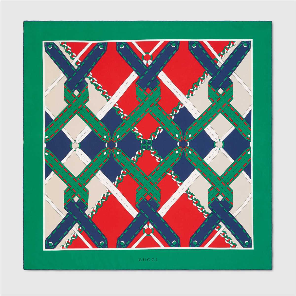 Gucci jacquard pattern knit scarf