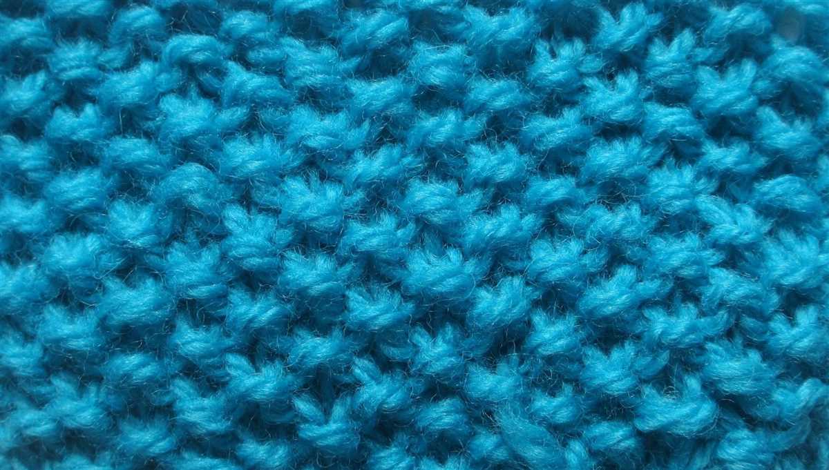 Different knit stitch patterns