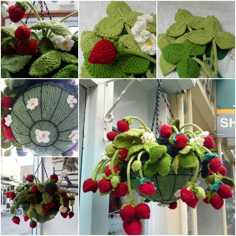 Hanging basket knitting pattern
