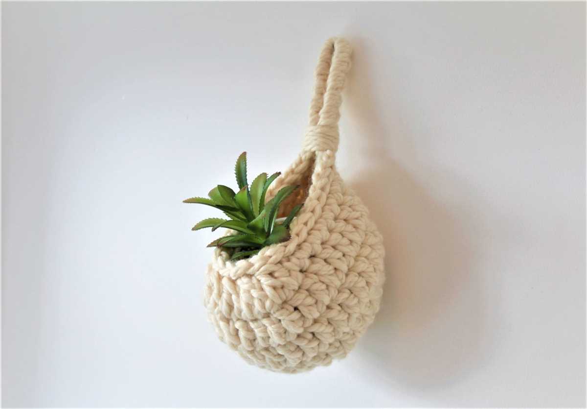 Hanging basket knitting pattern