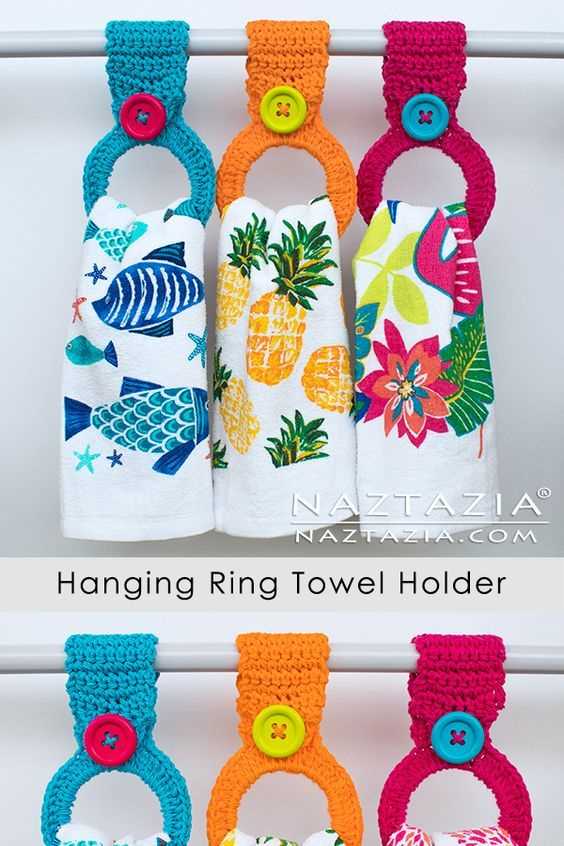 Hanging dish towel pattern knitted