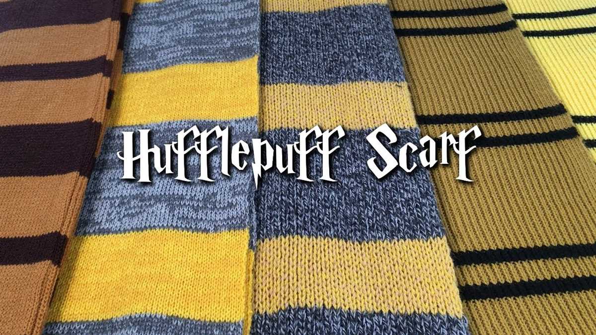 Harry potter house scarves knitting pattern