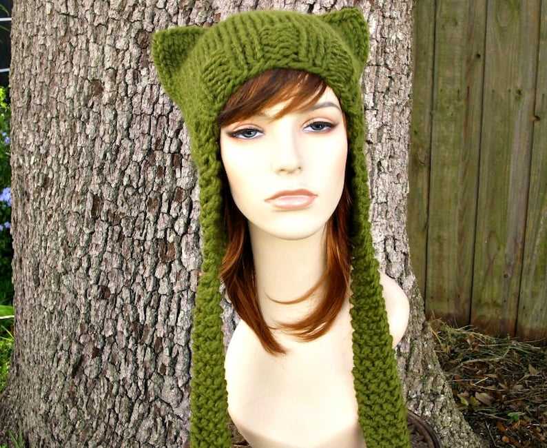 Hat with ear flaps knitting pattern straight needles