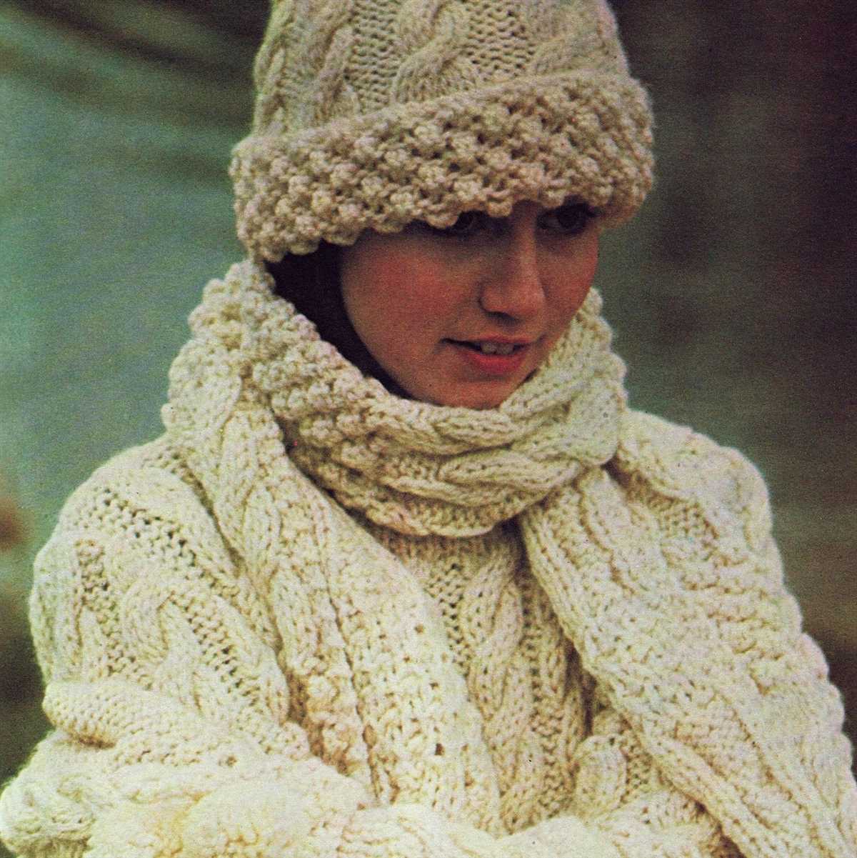 Hat and scarf knitting pattern