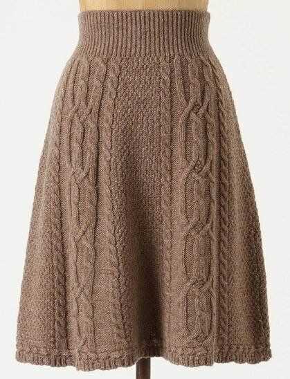 Cable knit skirt pattern