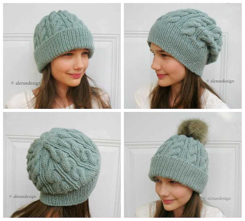 Easy knit slouchy hat free pattern