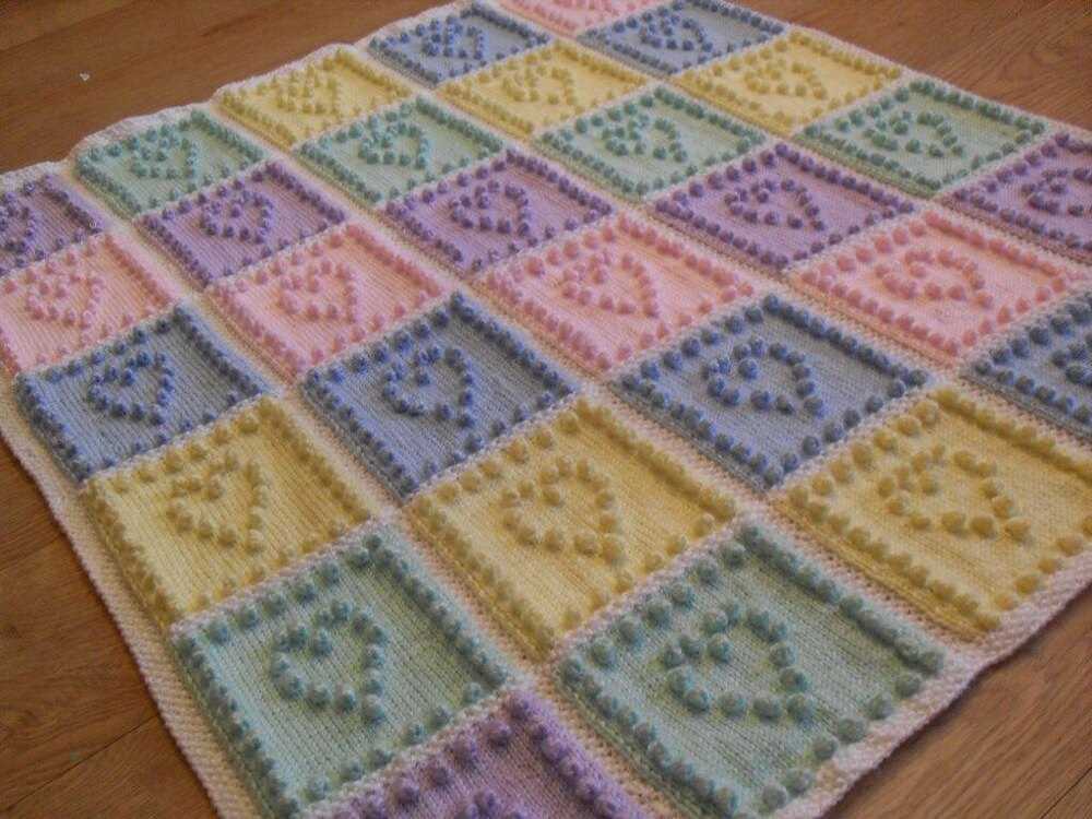 Knitting pattern for squares for blanket