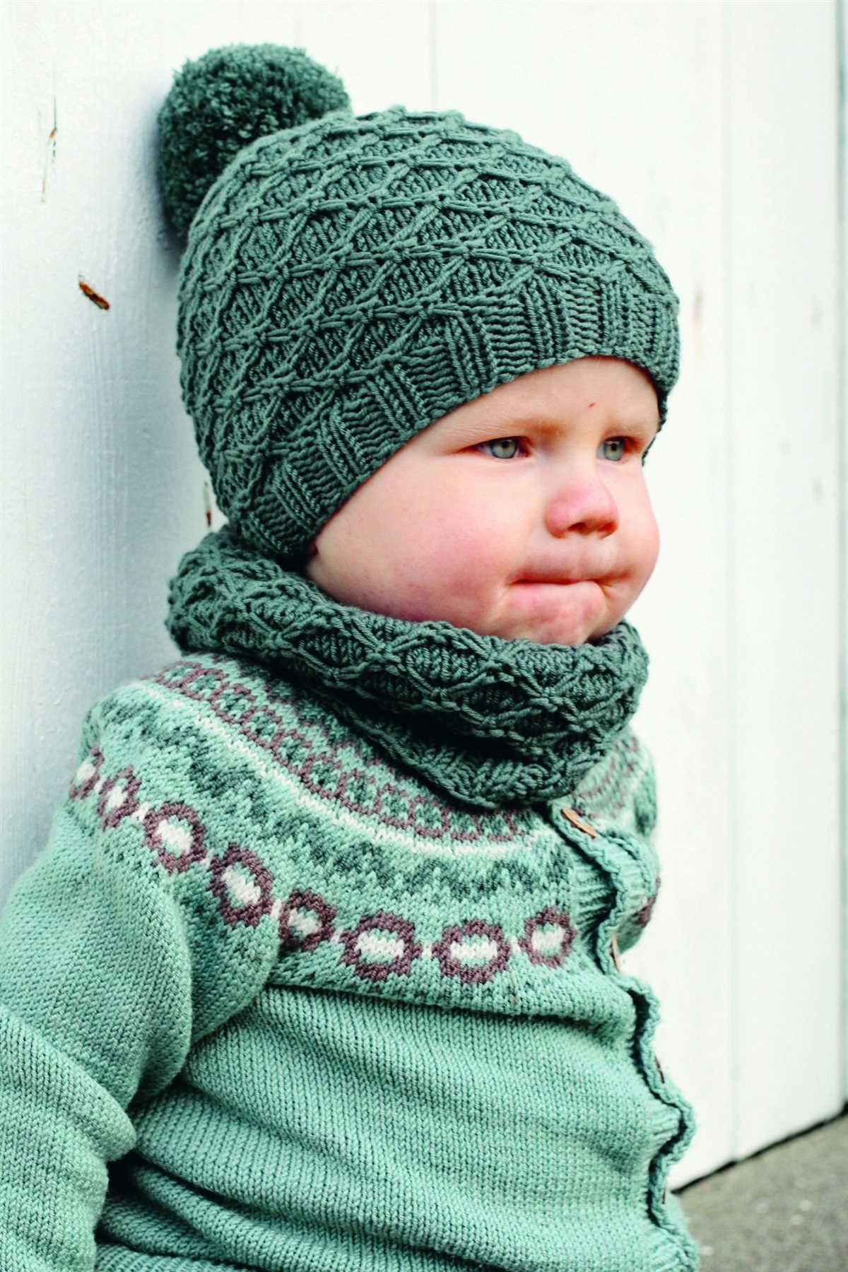 Child's hat and scarf knitting pattern