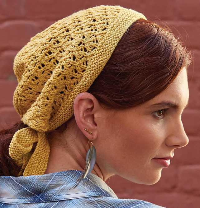 Free knit bandana pattern