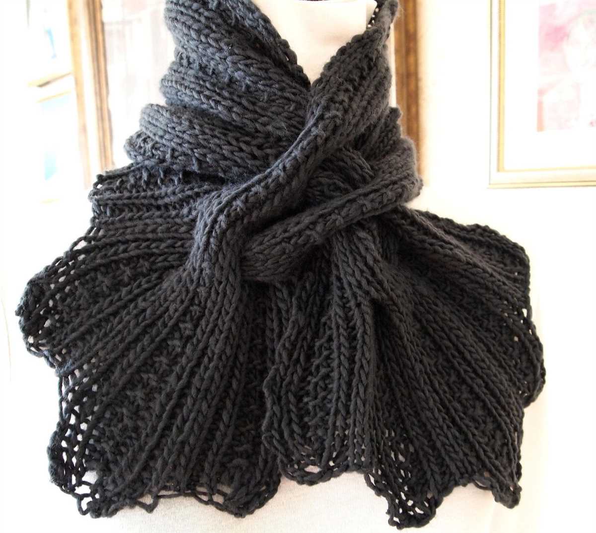 Heart scarf knitting pattern