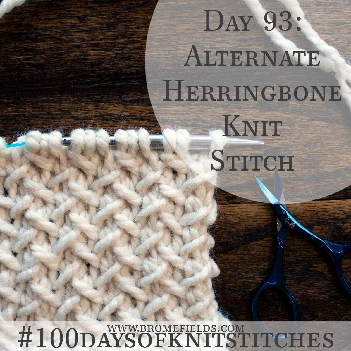 Herringbone knit stitch pattern