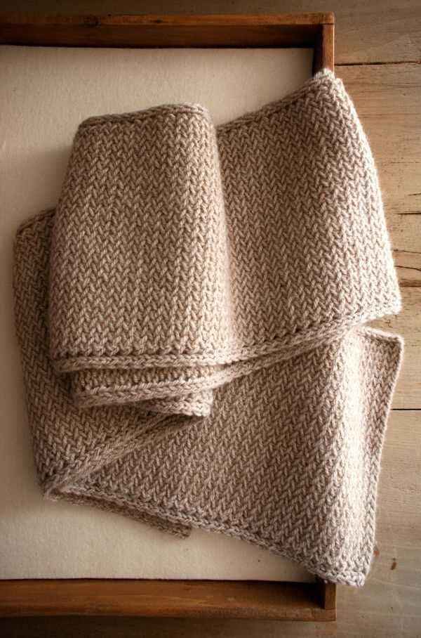 Herringbone scarf knitting pattern