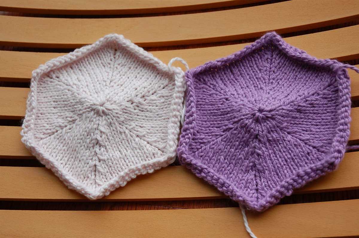 Hexagon knitting pattern