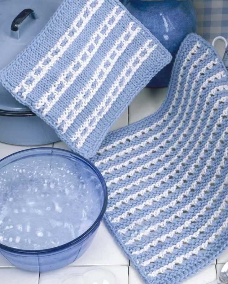 Diagonal knit dishcloth pattern free