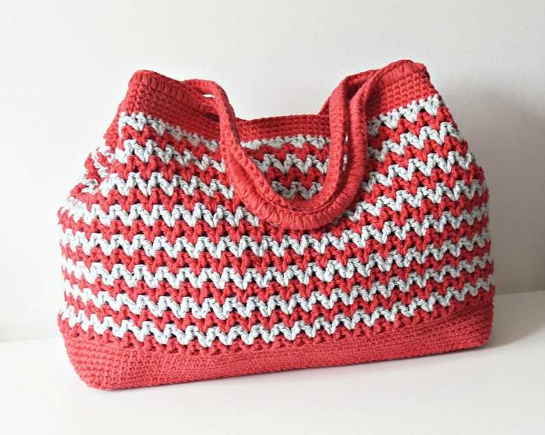 Knitted beach bag pattern