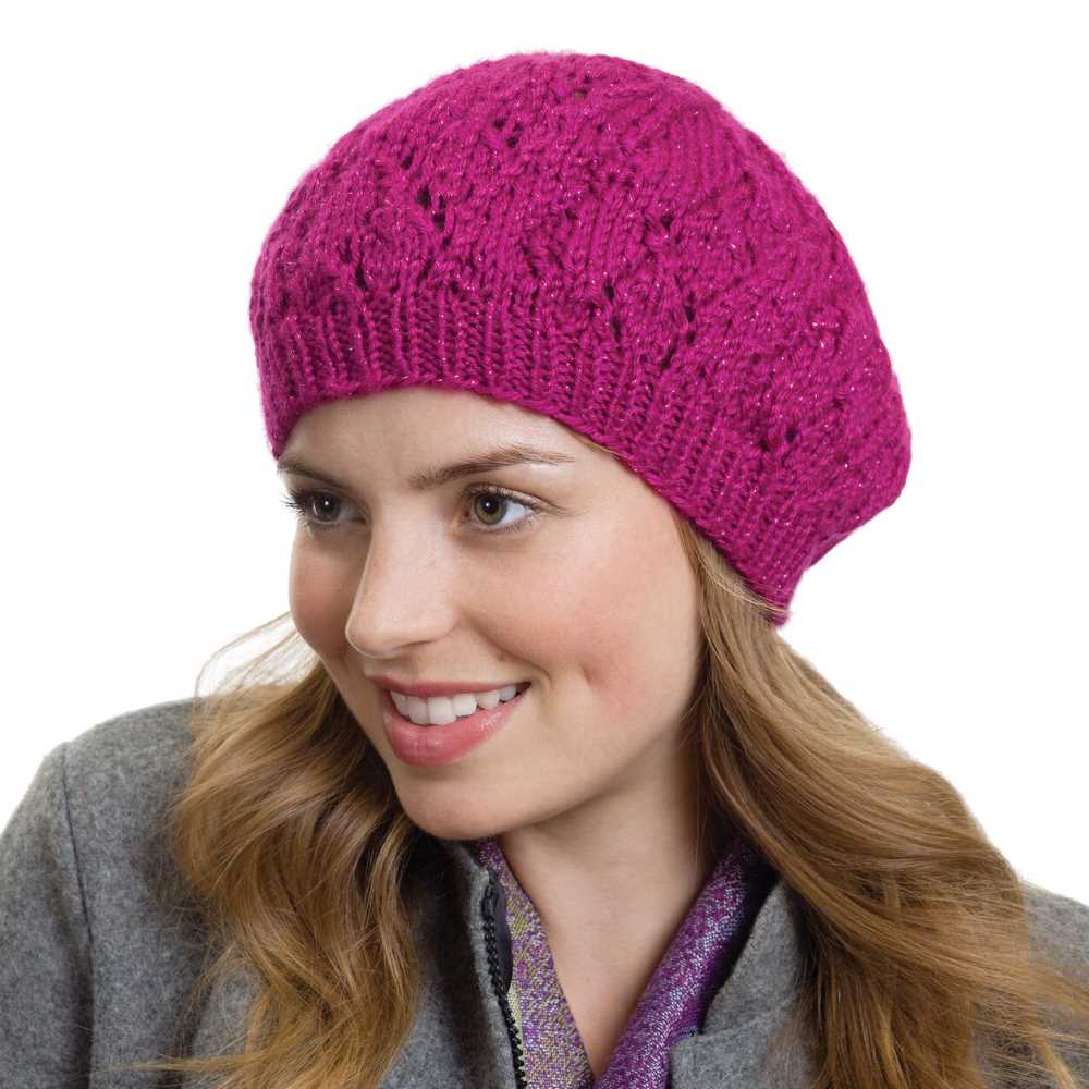 Lace beret knitting pattern free