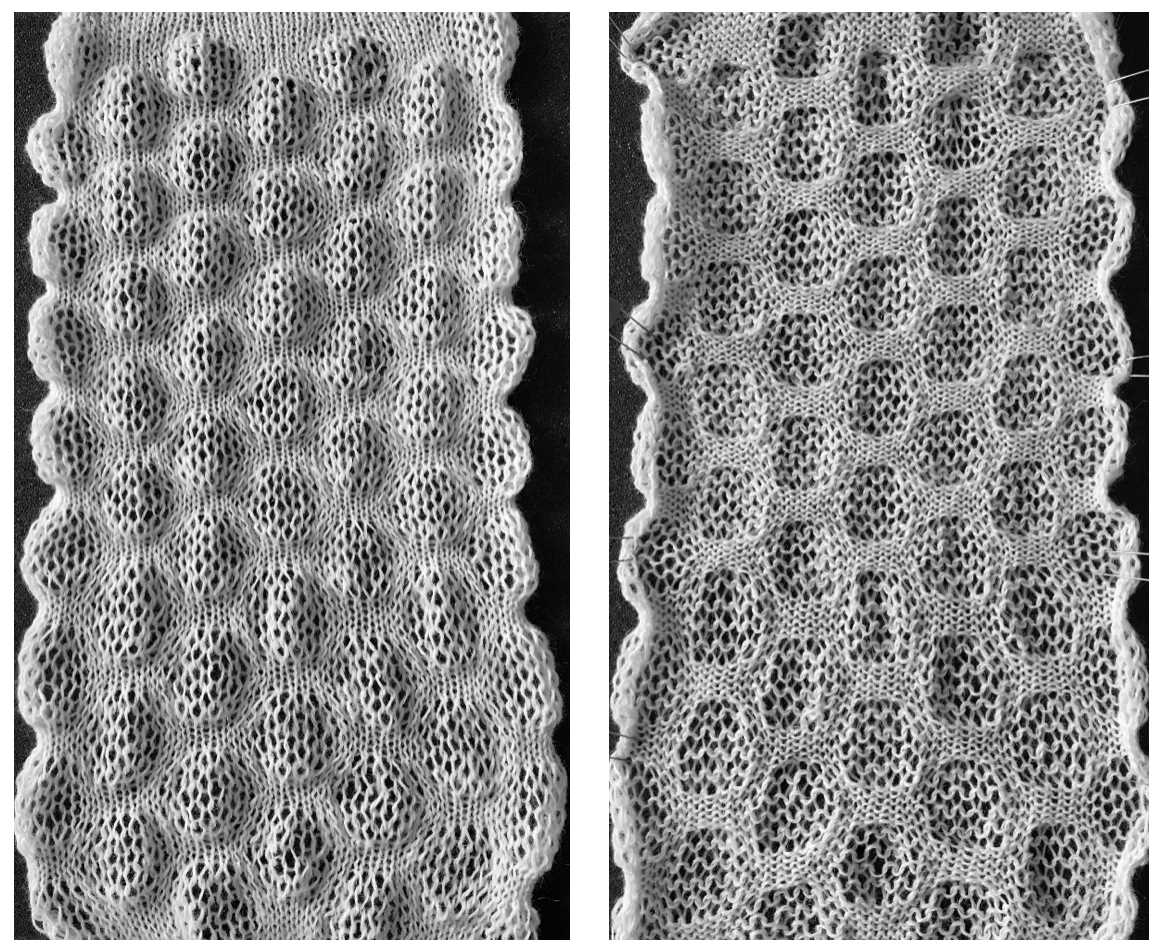 Knitting patterns for knitting machines