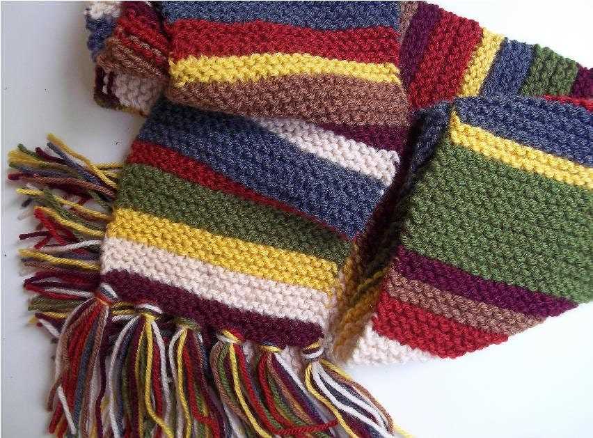 Homespun knit scarf pattern